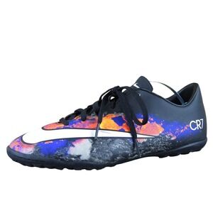 Nike Sneaker Mercurial CR7 Soccer Boys Y 6 Athletic Black Synthetic‎ Lace Up